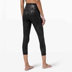 Lululemon Wunder Under High-Rise Crop 23” *Shine Acclimatize Black/Black Foil